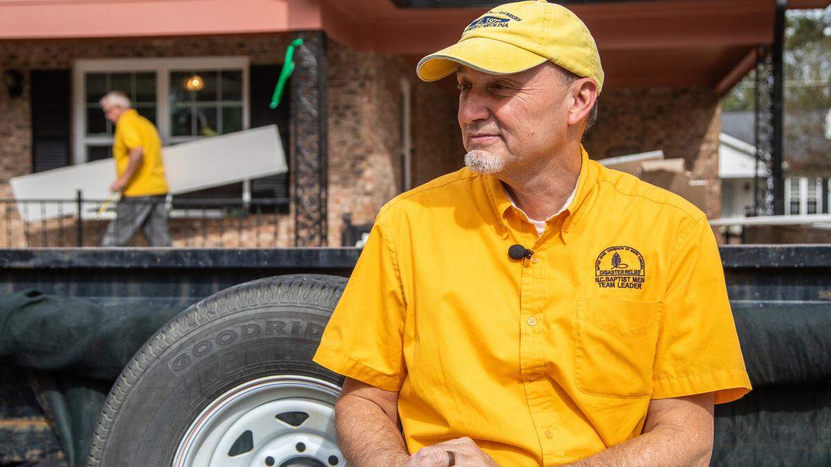 Richard Brunson, a Tar Heel of the Year finalist, helps bring sunshine after the storm