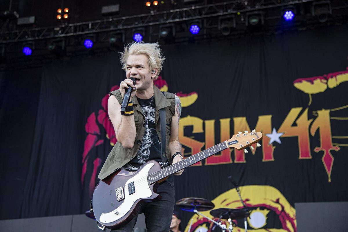 Deryck Whibley of Sum 41 performs Sept. 29, in Louisville, Ky.  The band’s latest album is “Order in Decline.”&nbsp;