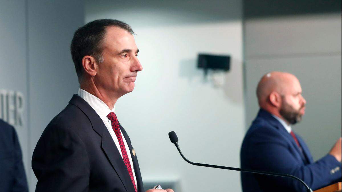 Eric Davis, chairman of the North Carolina State Board of Education, says the myth that public schools are broken ranks as their biggest challenge today. Davis spoke Tuesday at the Hood-Hargett Breakfast Club in Charlotte. This file photo is from a news conference in 2020.