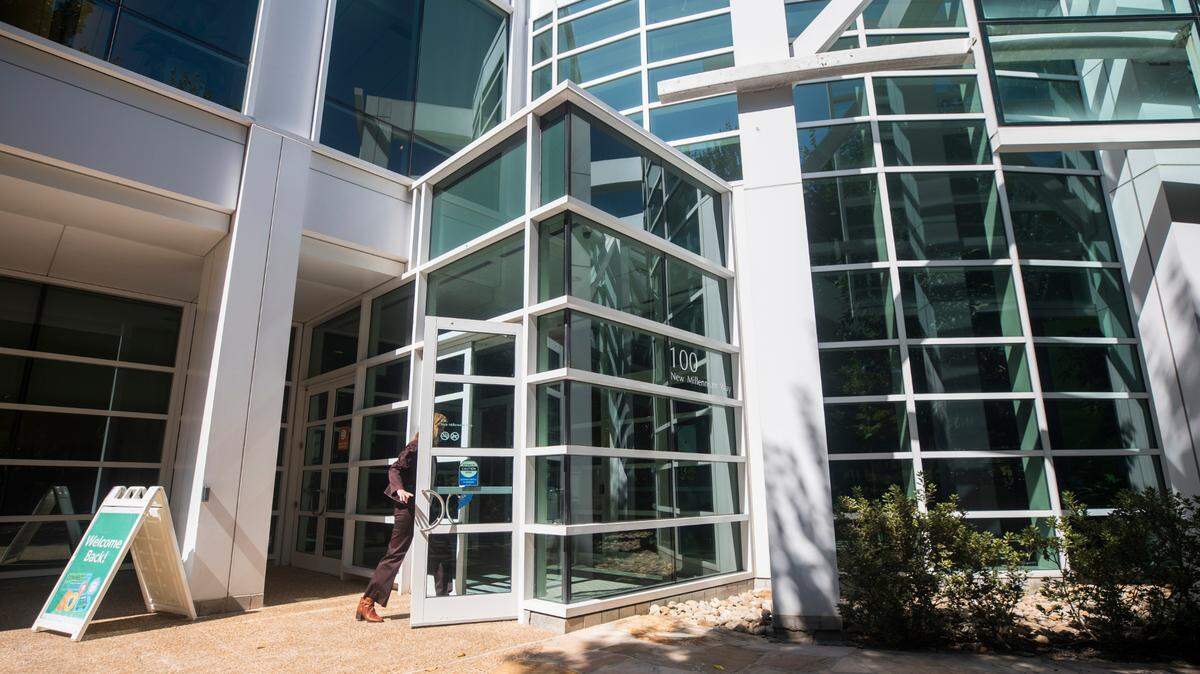 The main Fidelity Investments building on its Research Triangle Park, N.C. campus. Entering 2025, the company had 8,290 workers statewide, a sharp increase in recent years.