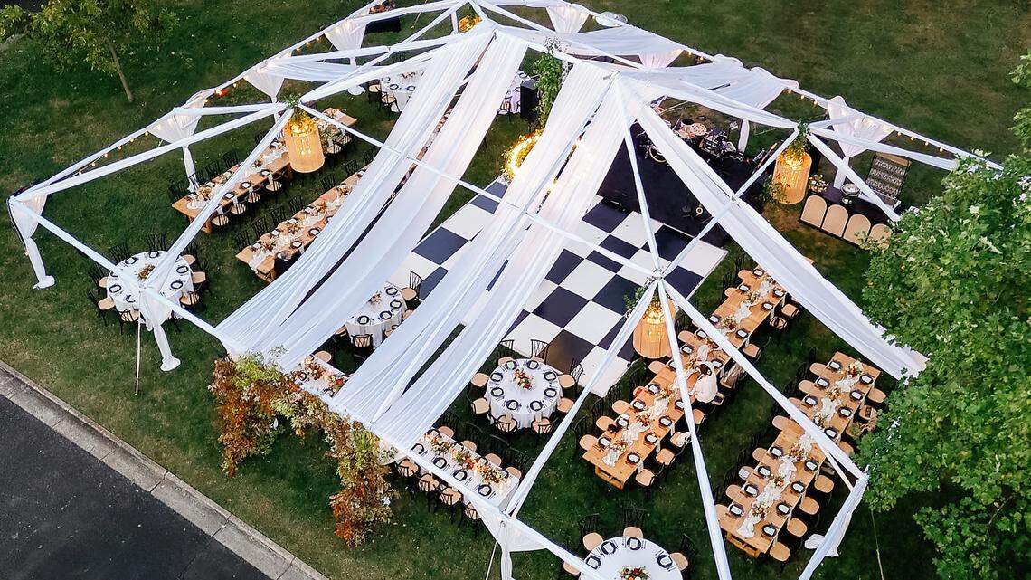 Curated Events rents out tents, tables, chairs and other items needed for gatherings such as weddings and corporate events.