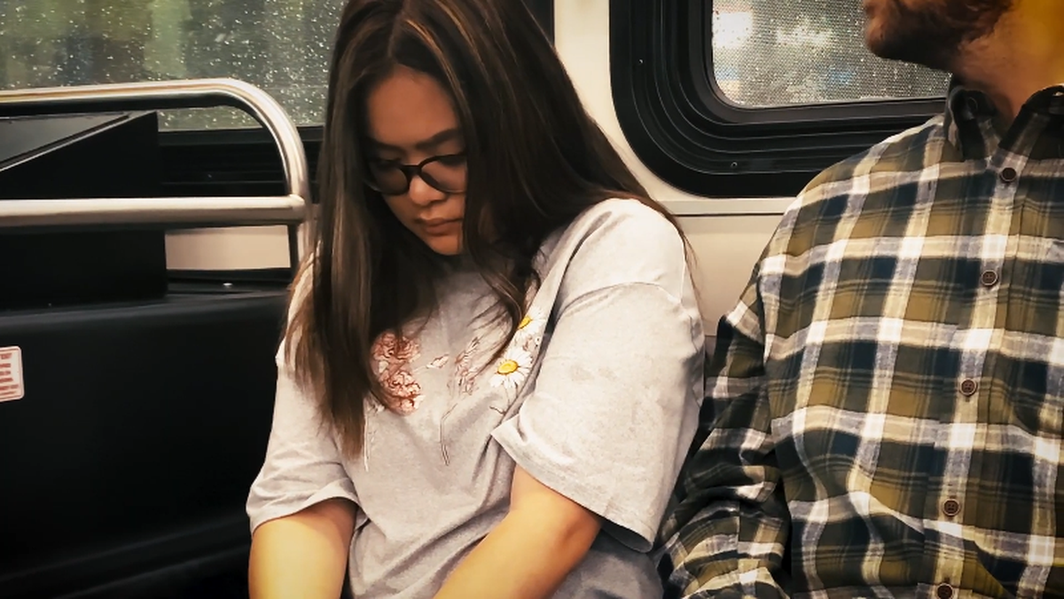 An image from a public service announcement on human trafficking warning signs.  Traffickers frequently use public transportation to move victims, according to the N.C. Department of Transportation. 