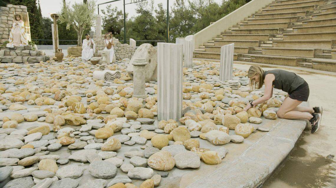 Kim Holderness in the Feb. 23, 2022, episode of “The Amazing Race.”