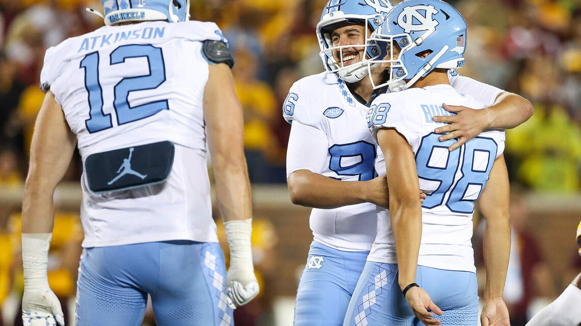 UNC football rides Noah Burnette’s leg to a season-opening win over Minnesota