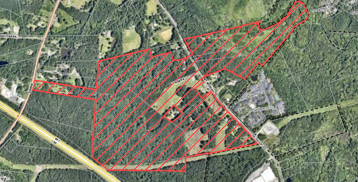 A 1,000-unit residential housing community is being planned on Mt. Moriah Road between Durham and Chapel Hill. It’s just north of New Hope Commons.