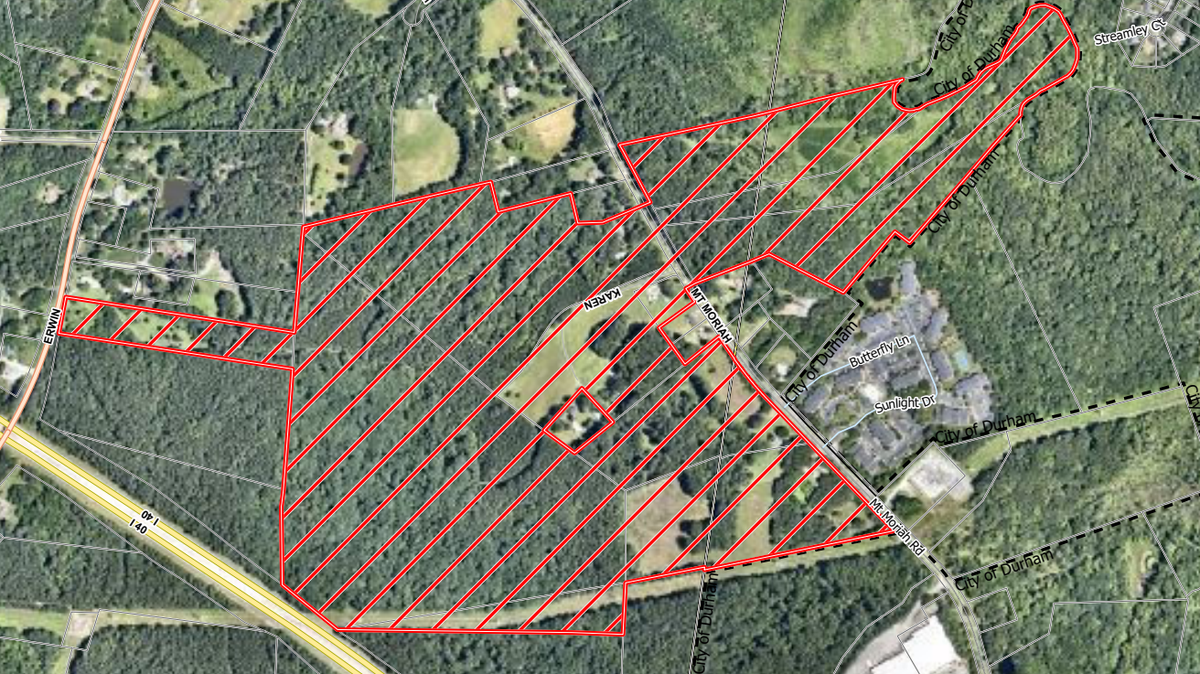 A 1,000-unit residential housing community is being planned on Mt. Moriah Road between Durham and Chapel Hill. It’s just north of New Hope Commons.