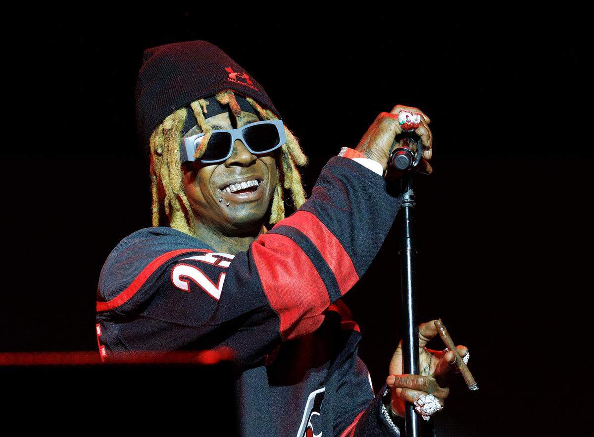 Lil Wayne performs during the fifth Dreamville Festival on Saturday, April 5, 2025, at Dorothea Dix Park in Raleigh, N.C.