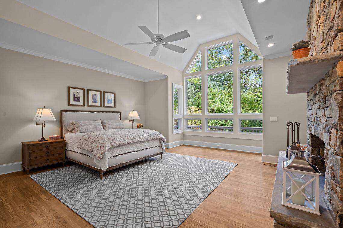 The bathroom at 32430 Archdale in the Highland Pond neighborhood of Governors Club in Chapel Hill. Custom-built by the late NBA veteran and UNC legend Eric Montross, it’s now up for sale.