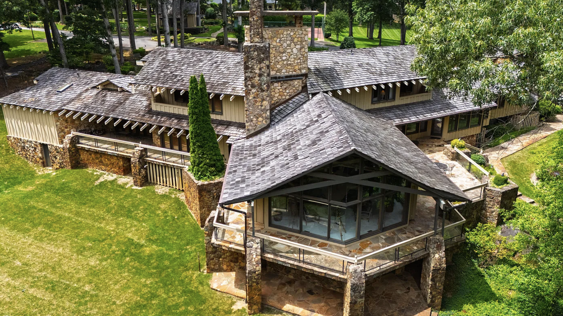 Known as the “Peg and Pat Owens” residence at 812 Kenmore Rd. in Chapel Hill’s Lake Forest neighborhood, this house is  listed for $5.2 million, or about $539 per square foot.