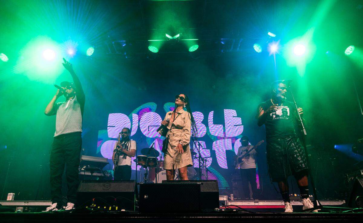 The Digable Planets perform Day 2 of the Hopscotch Music Festival Friday, Sept. 8 2023 at City Plaza in Raleigh.