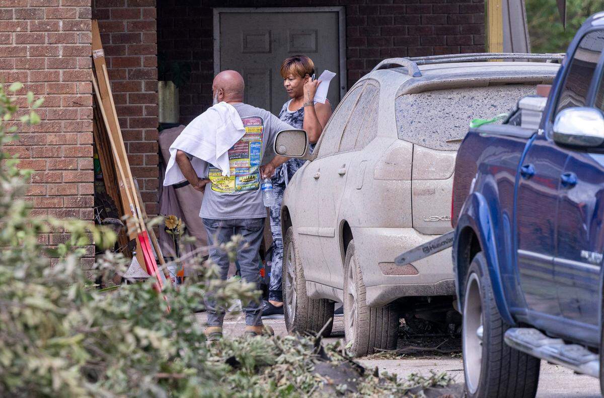 Residents clean up Thursday, July 20, 2023 after a tornado touched down in Battleboro on Wednesday  An EF3, tornado with wind speeds of 150 mph touched down in Nash and Edgecombe Counties around 12:30 p.m. Wednesday according to the Raleigh National Weather Service.