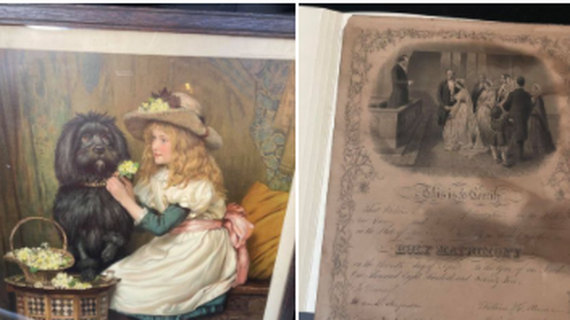 A picture at a thrift store in Brunswick County, North Carolina, had an 1875 wedding certificate hidden in it. The store found the couple’s descendants in upstate New York.