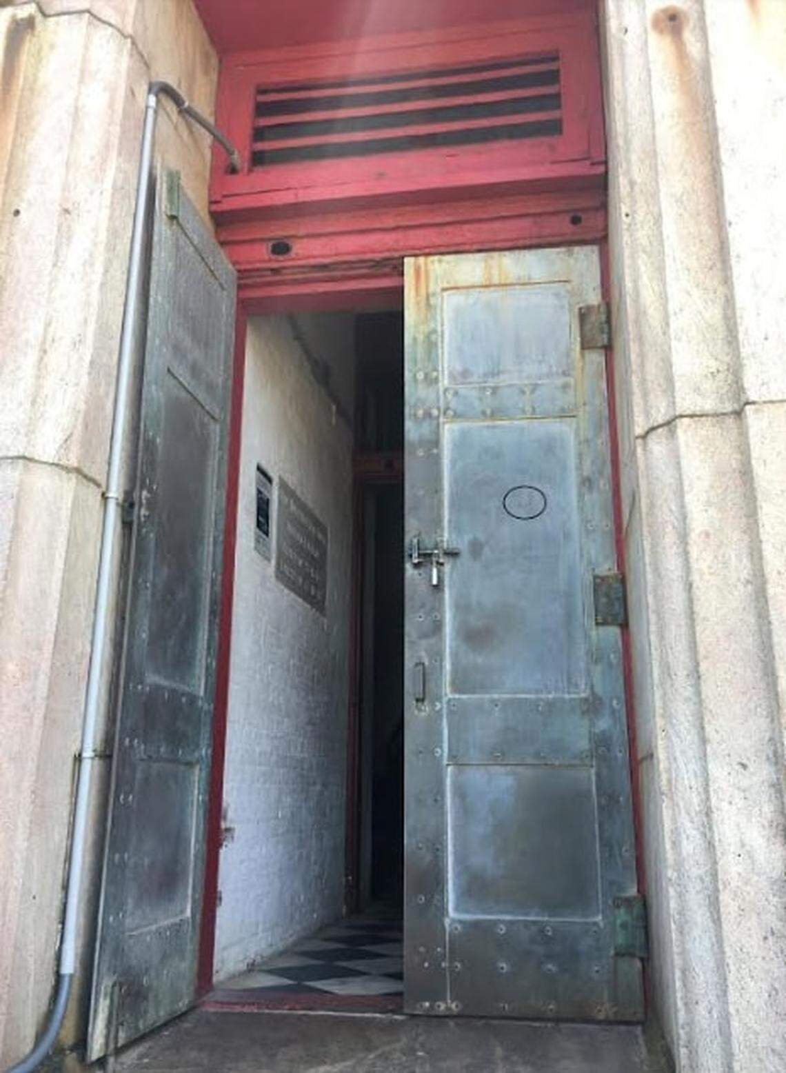The bronze doors of the Cape Hatteras Lighthouse. The National Park Service said on June 13, 2018 someone vandalized on of the doors.