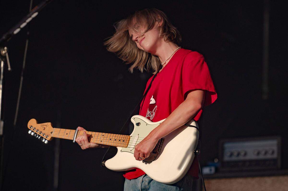 Lead singer of Japanese House, Amber Bain, performs as the opening act of Maggie Rogers “Don’t Forget Me Tour” at Coastal Credit Union Music Park on Wednesday, June 19, 2024.