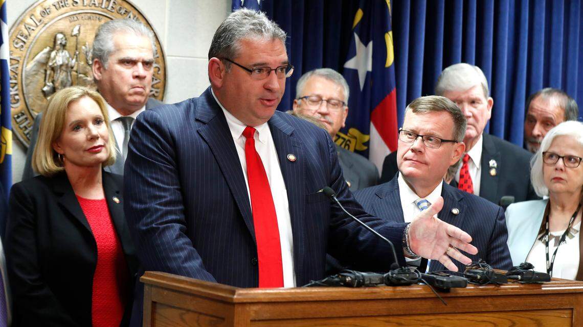 Rep. David Lewis speaks during a press conference Wednesday, Sept. 11, 2019.