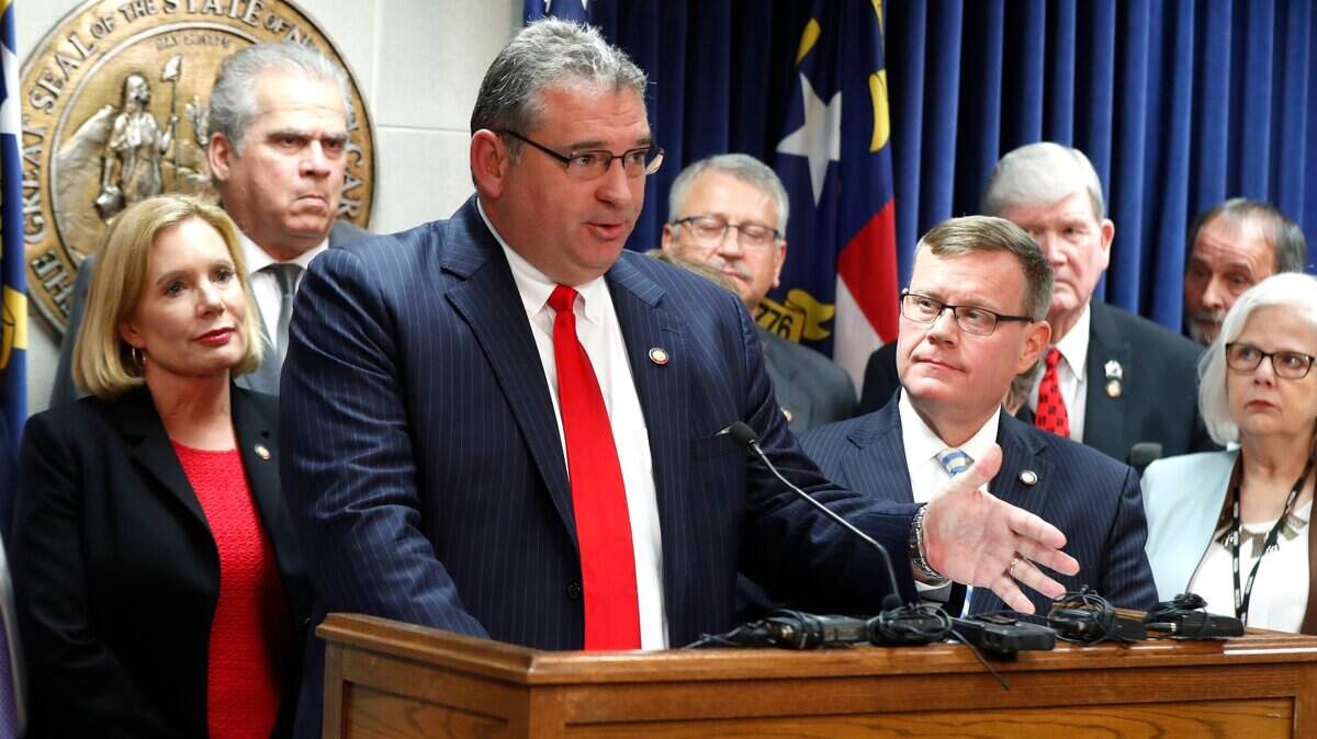 Rep. David Lewis speaks during a press conference Wednesday, Sept. 11, 2019.