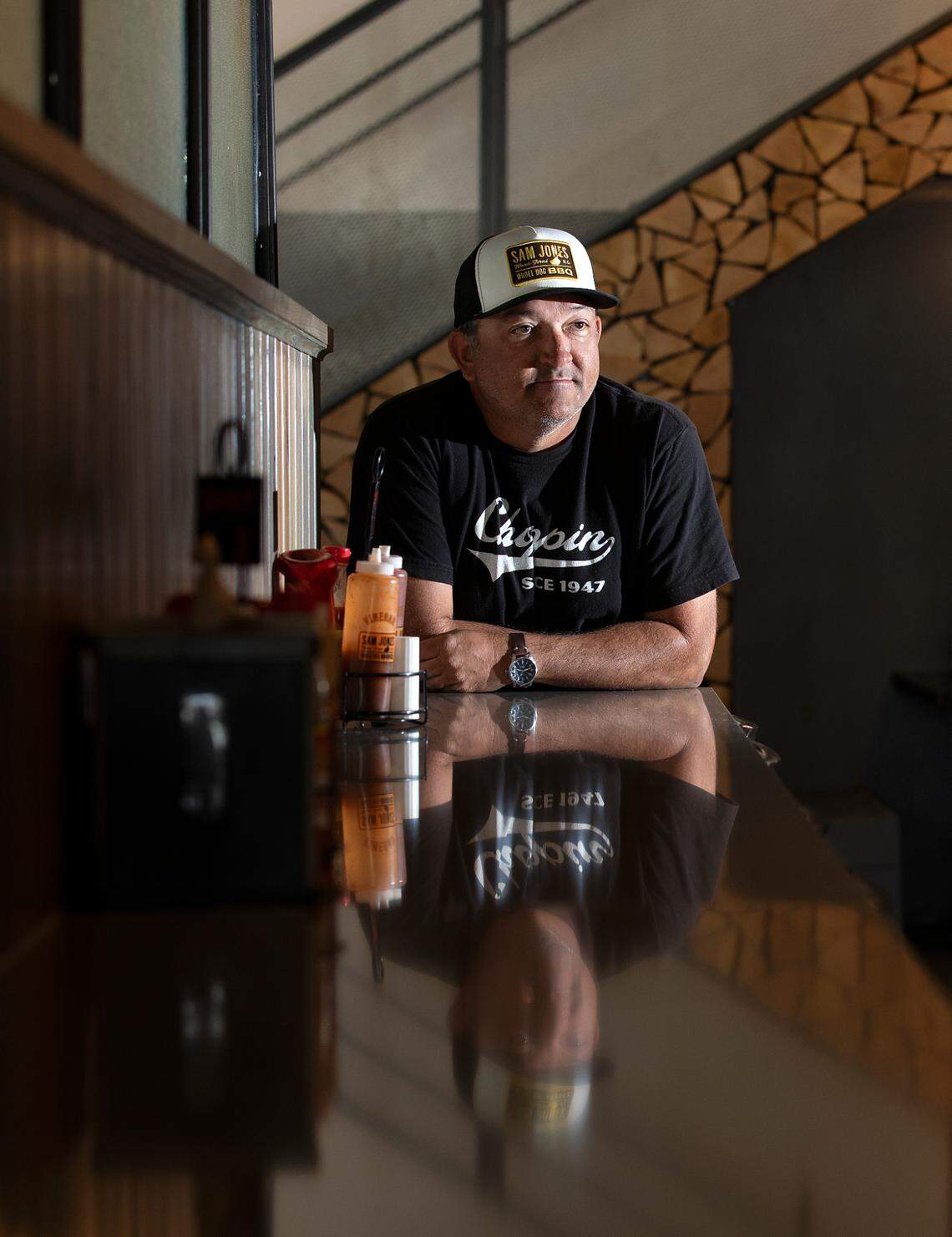 Sam Jones, co-owner of Sam Jones BBQ, is photographed at the restaurant’s Raleigh, N.C. location on Wednesday, June 5, 2024.