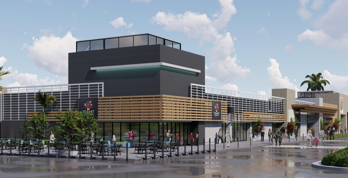 A rendering of possible redevelopment plans for former Kmart building at 4500 Western Blvd. in Raleigh.