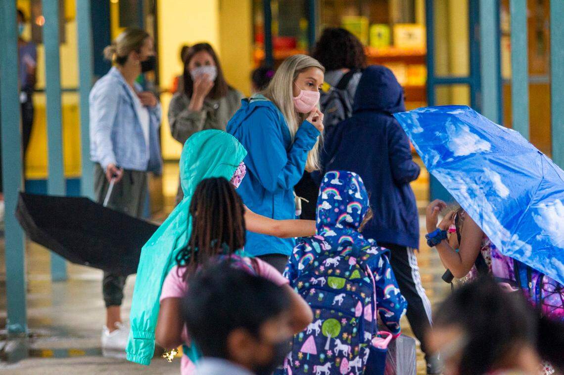 Hundreds of students returned to in-person learning as Salem Elementary School in Apex started its year-round school year Thursday, July 8, 2021.