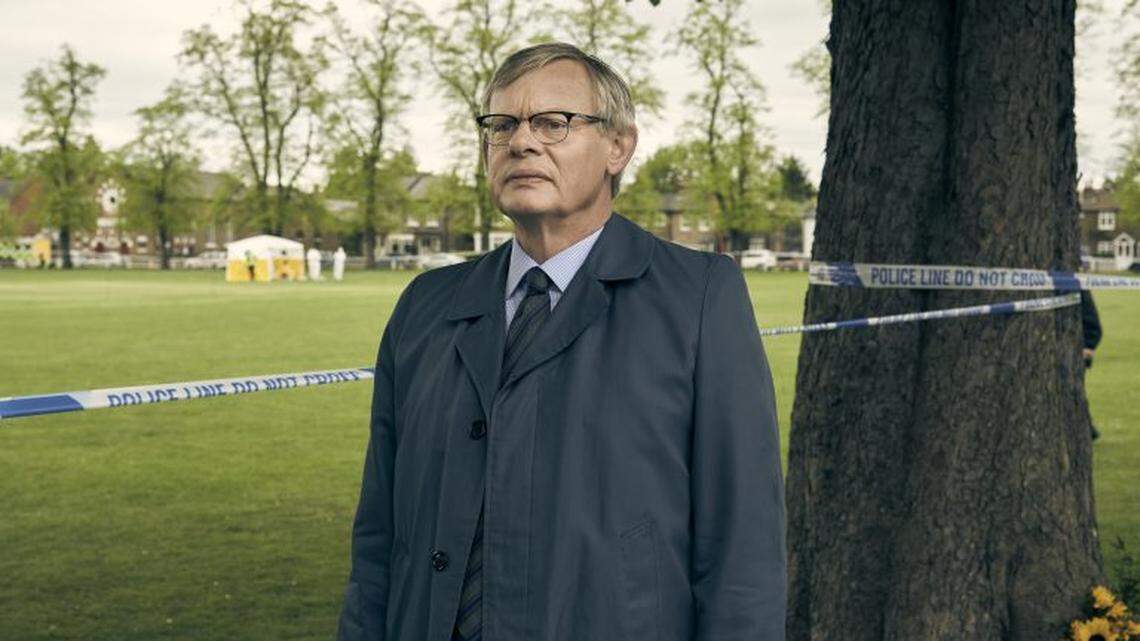 Martin Clunes as real-life detective DCI Colin Sutton in the Acorn original series “Manhunt.”