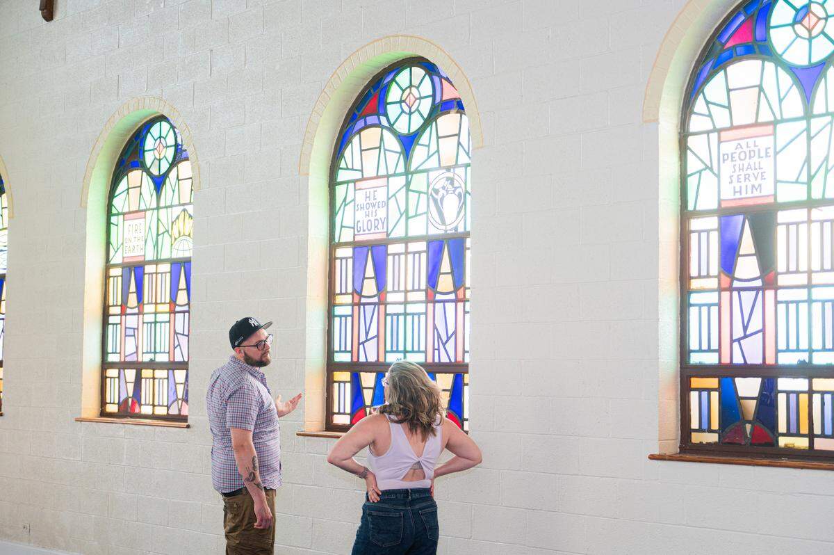 Friends and neighbors Ray Williams and Anna Housman will open Sanctum, a coffee shop, wine bar and pottery studio in a former downtown Oxford church.
