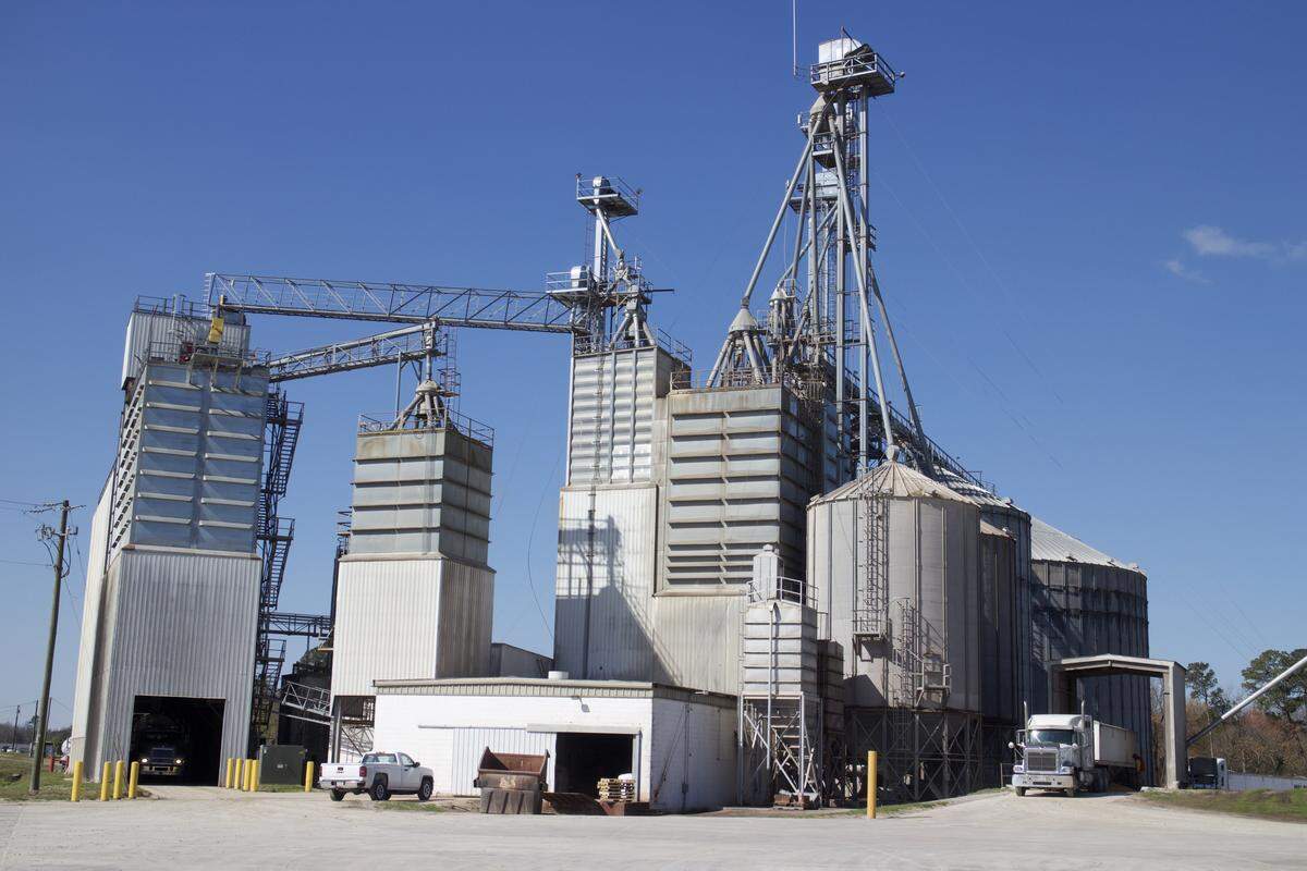 Transmitter equipment mounted on a grain elevator in Lenoir County’s Deep Run community in 2018. The equipment, from Eastern Carolina Broadband, provides a wireless signal for internet service in a five-mile radius.
