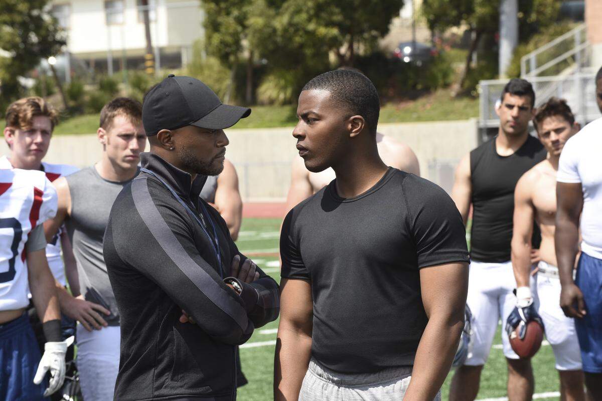 Taye Diggs, left, as Billy Baker and Daniel Ezra as Spencer James in “All-American” on The CW.