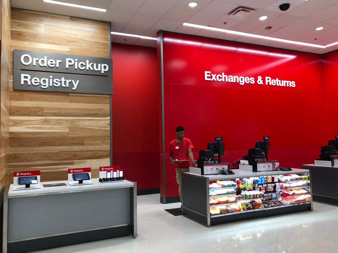 The Target at Brier Creek in Raleigh has a priority line for online order pickup and registry assistance.