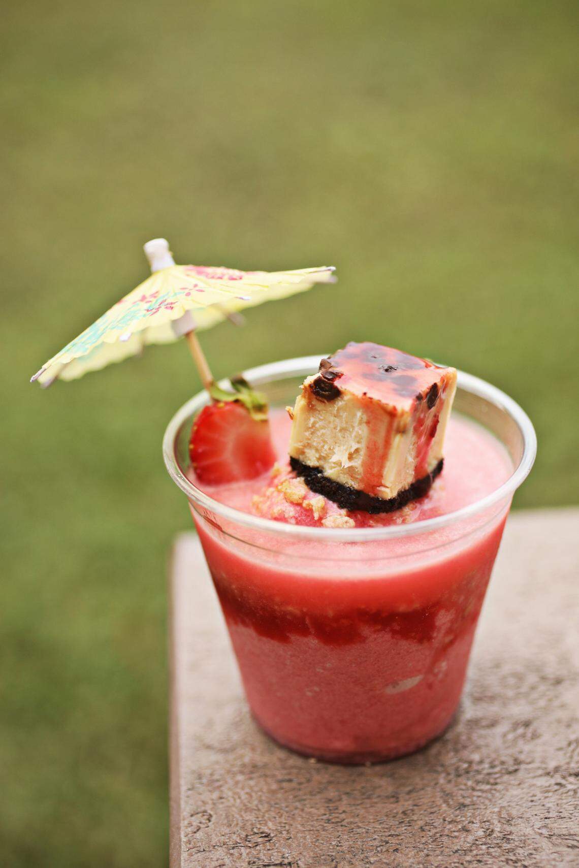 The Strawberry Cheesecake Smoothie from Tropical Delights is one of several new foods that will debut at The N.C. State Fair in Raleigh.