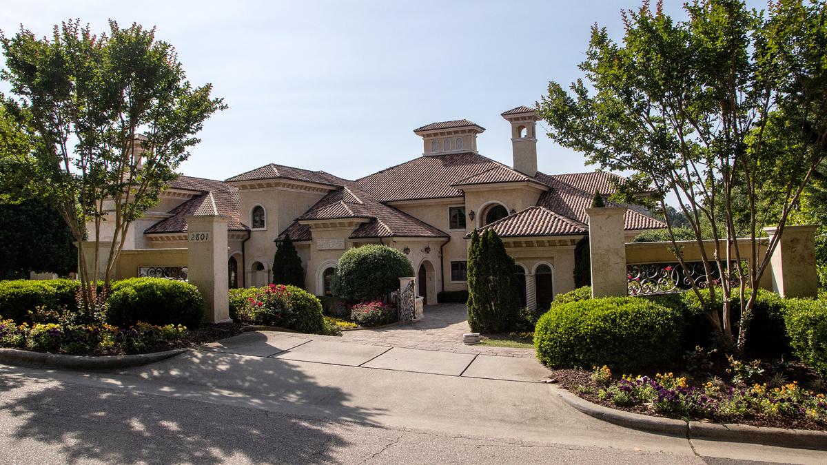 2801 Lakeview Drive, Raleigh is the most expensive assessed Wake County single-family home on land under 10 acres owned by an individual. As of 2019 the assessed building value is $5,309.820. Other details: 1.4 acres, 12,617 heated sq. ft., built in 2006, 1.5 story, 9 full baths, 3 half baths.