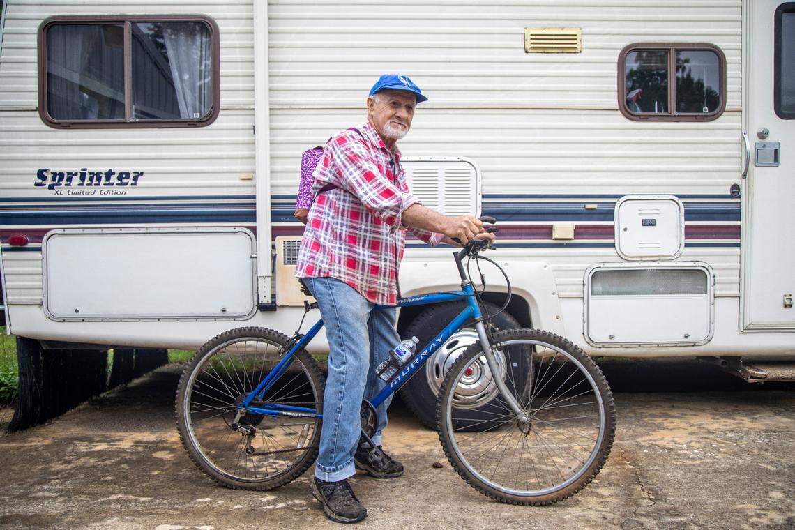 Glen Boadway, 85, of Zebulon says he is refusing to buy gas and will ride his bike instead of driving.