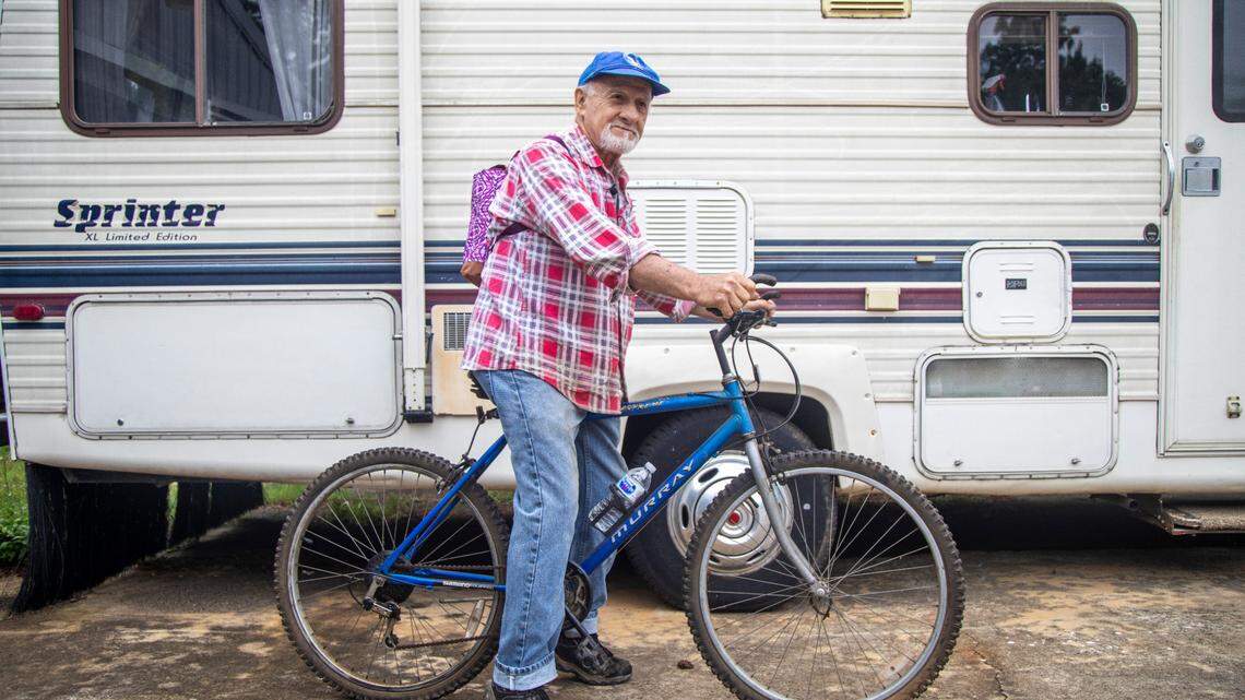 Glen Boadway, 85, of Zebulon says he is refusing to buy gas and will ride his bike instead of driving.