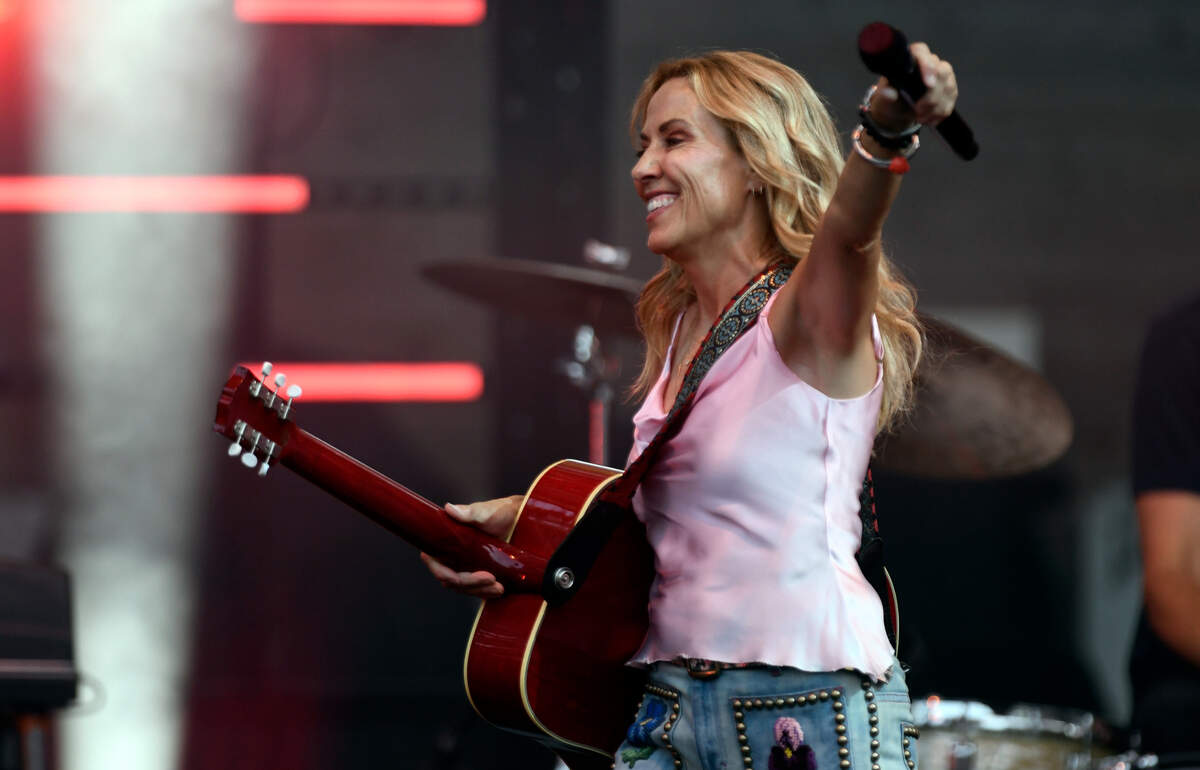 Sheryl Crow opens for Jason Isbell and the 400 Unit, Monday night, June 13, at Cary, N.C.’s Koka Booth Amphitheatre.