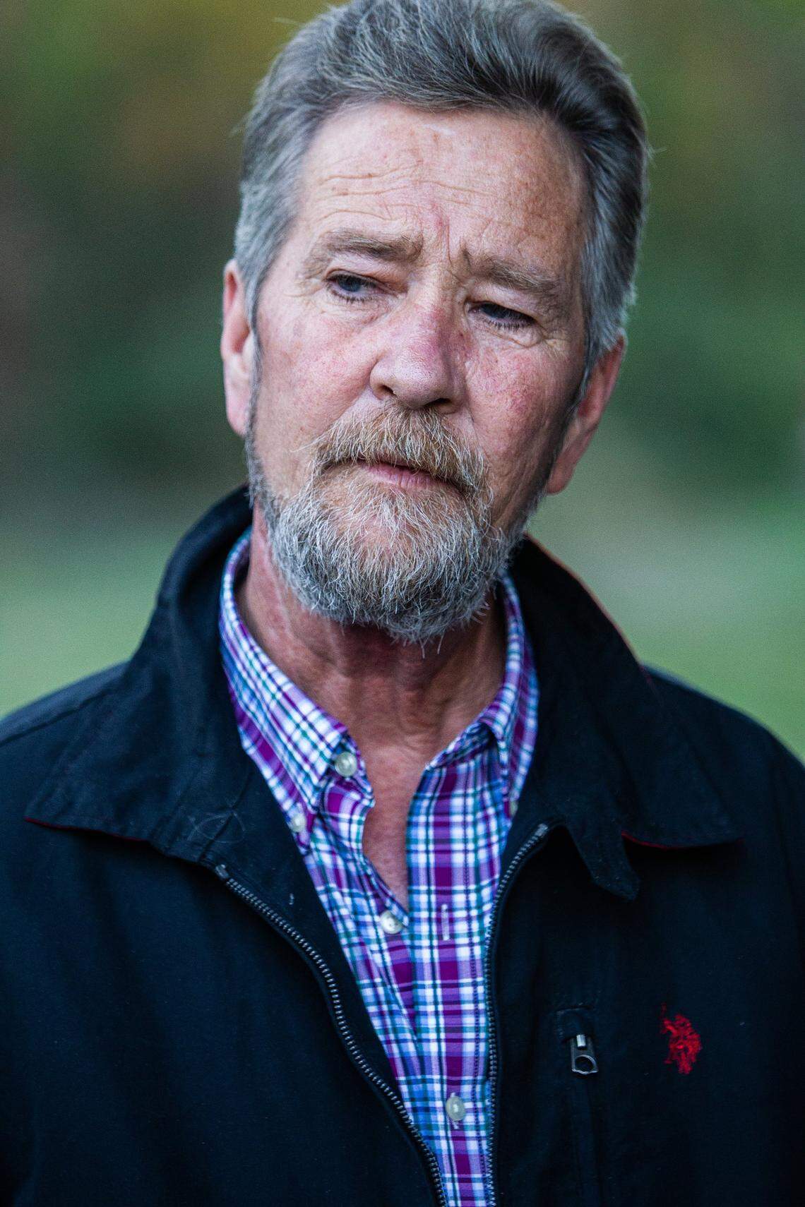 Leslie McCrae Dowless poses for a portrait outside of his home in Bladenboro, NC on Wednesday, Dec. 5, 2018.