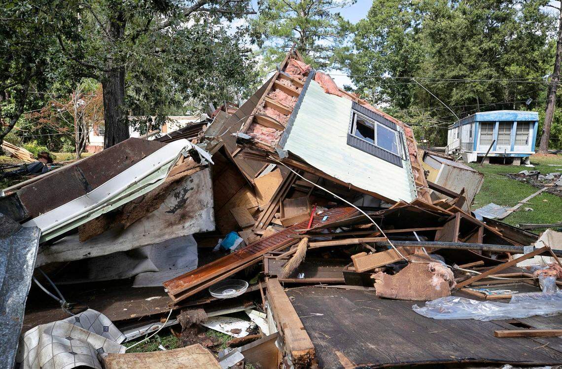 Two brothers were injured inside their home at 324 Woodard Road when a tornado from Hurricane Isaias flipped their mobile home over on Tuesday, August 4, 2020 in Bertie County, near Windsor N.C.