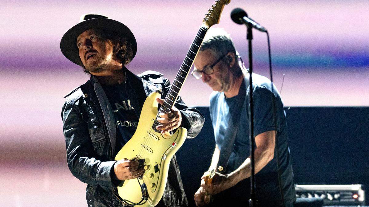 Eddie Vedder and Pearl Jam in concert at Raleigh, N.C.’s Lenovo Center, Sunday night, May 11, 2025.