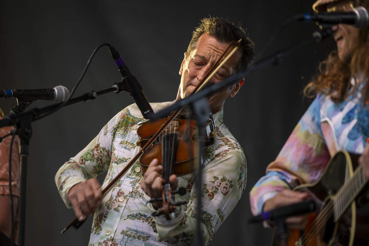 The Jason Carter Band performs in City Plaza during the Raleigh Wide Open music festival in downtown Raleigh on Friday, Oct. 3, 2025. The event features live bluegrass, folk, Americana and gospel artists.