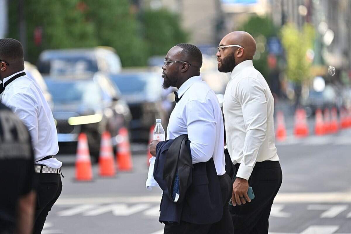 NEW YORK, NEW YORK - JULY 3: Guests arrive at Madison Square Garden on July 3, 2026 in New York City. According to reports, several permits have been filed with New York City around the venue. There have been unconfirmed reports that Taylor Swift and Travis Kelce will be celebrating their wedding in the area. (Photo by Roy Rochlin/Getty Images)