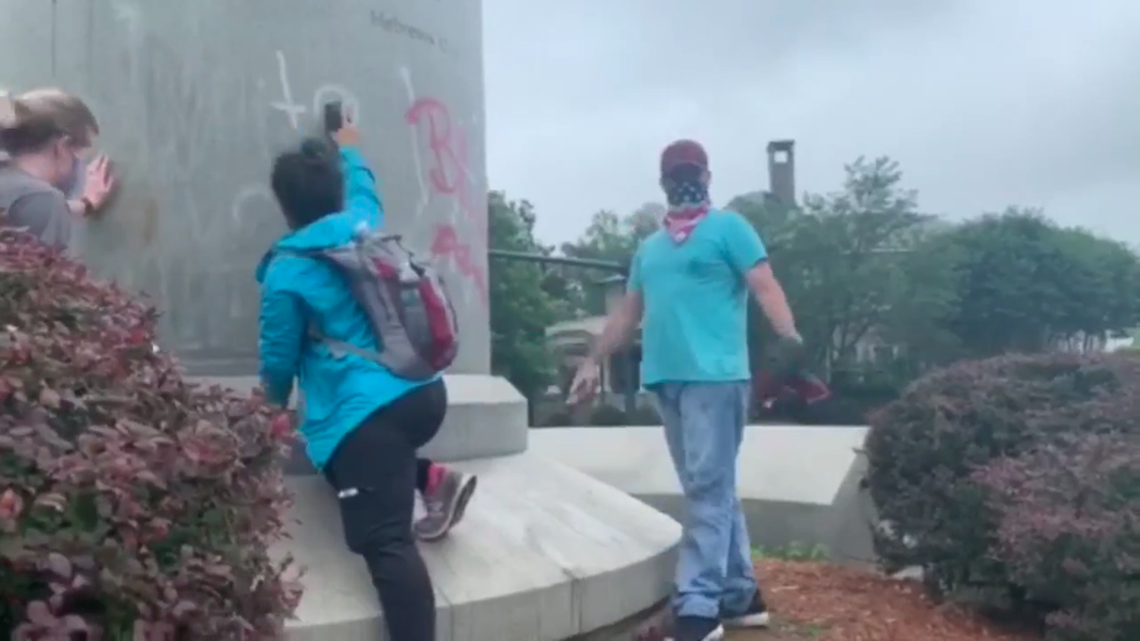 ‘White Lives Matter’ painted on Black tennis legend Arthur Ashe’s statue in Virginia