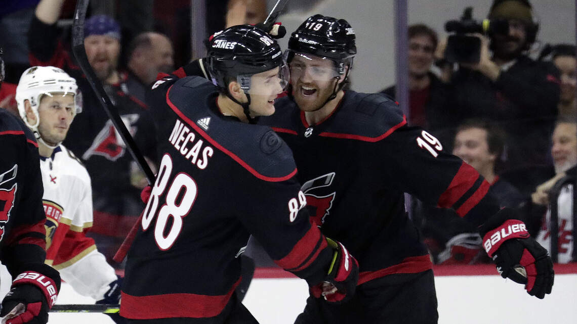 Canes’ Martin Necas proving he belongs in the big leagues