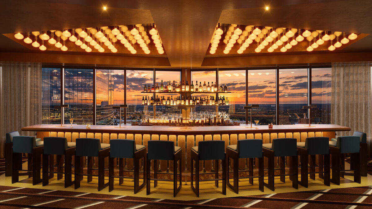 A rendering of the new penthouse cocktail lounge inside Hotel Indigo Raleigh, formerly the Holiday Inn, at 320 Hillsborough St. in downtown Raleigh.