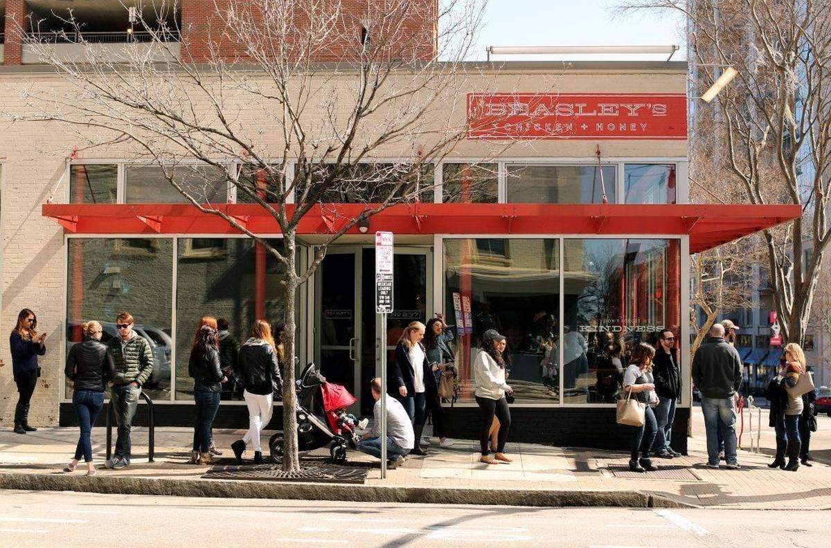 In 2011, when chef Ashley Christensen could have done just about anything as a follow-up to Poole's Diner, she launched Beasley's Chicken + Honey on Wilmington Street in Downtown Raleigh. Beasley's offers an idealized view of fried chicken, deeply browned and crunchy and drizzled with honey for a salty, sweet bite.