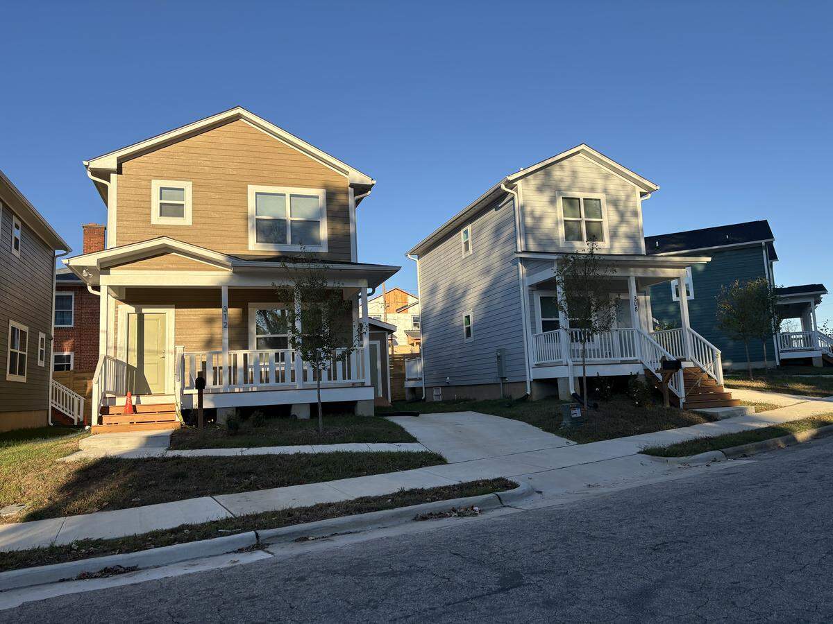 Durham Habitat for Humanity is looking to sell these two homes on East Enterprise Street.
