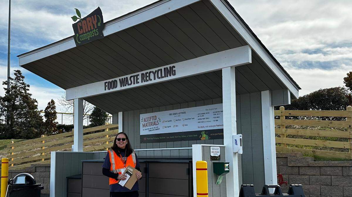 Cary’s second food waste drop-off is open at 423 Mills Park Drive from sunrise to sunset. Food scraps, coffee grounds, paper towels, paper plates and other materials are accepted at the center.