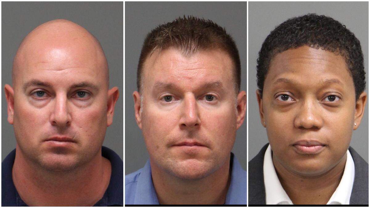 From left, Cameron Broadwell, Michael G. Blake and Tabithia L. Davis.