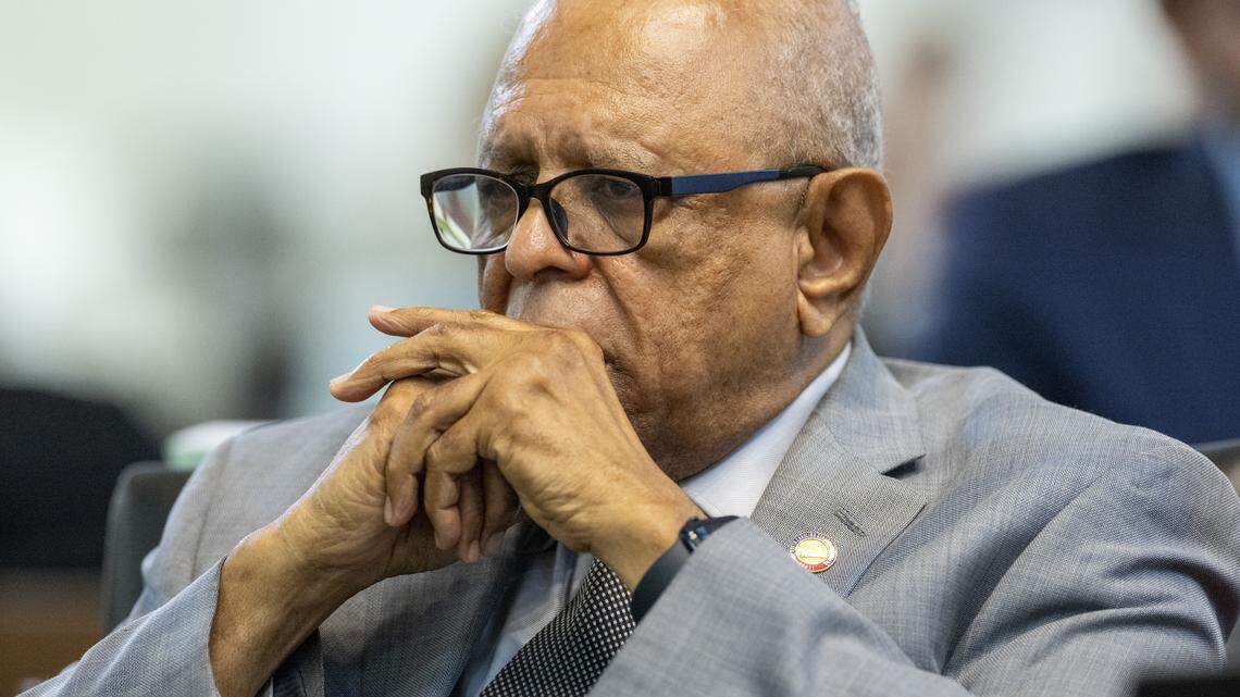 Rep. Nasif Majeed, a Democrat from Mecklenburg County, broke ranks with fellow Democrats to support a veto override of a bill addressing sexuality and religion in schools Tuesday, July 29, 2025, at the General Assembly.