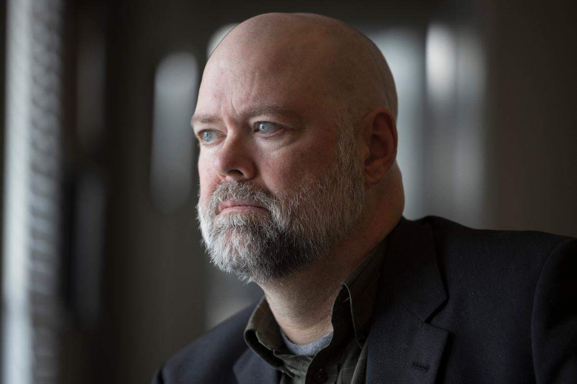 Keith Gibbs, a resident of the Princeton Manor neighborhood, has concerns about the Flock Safety cameras installed at both entrances to the neighborhood off Hodge Road in Knightdale, N.C. Gibbs has concerns about how the data is collected, used, shared and stored. He was photographed at his home on Jan. 24.