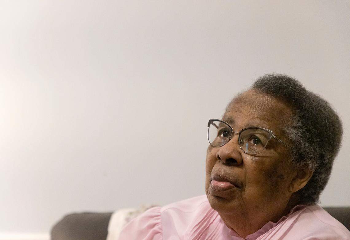 Doris Williams, 91, pauses while telling stories on Thursday, Jan. 26, 2023, of the Raleigh house that some member of her family has called home for nearly 150 years. Her great-grandfather bought the house in 1879, paying $7 down.