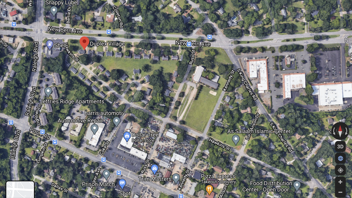 A portion of Duplex Village has been purchased by the city of Raleigh to remain as affordable housing.