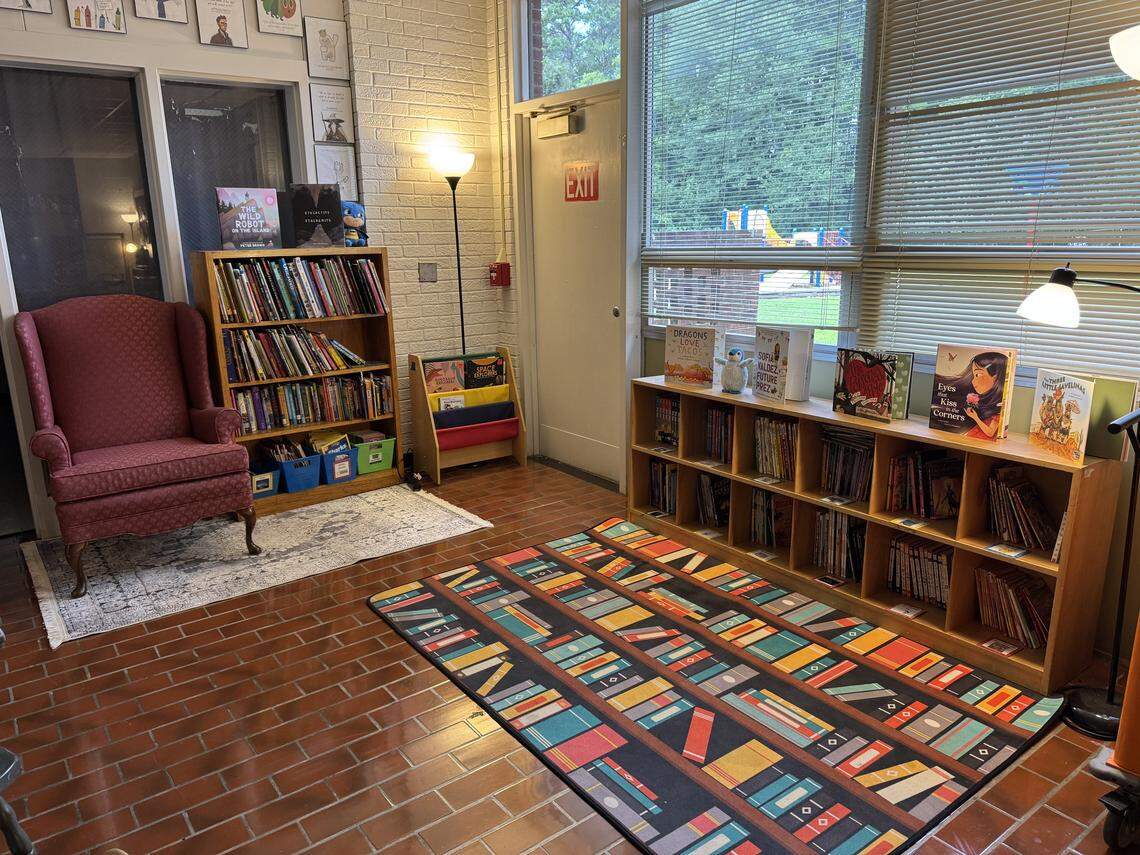 Christian Underwood, a Catawba County elementary school teacher, cataloged 1,311 classroom library books to comply with the requirements of a new North Carolina law.